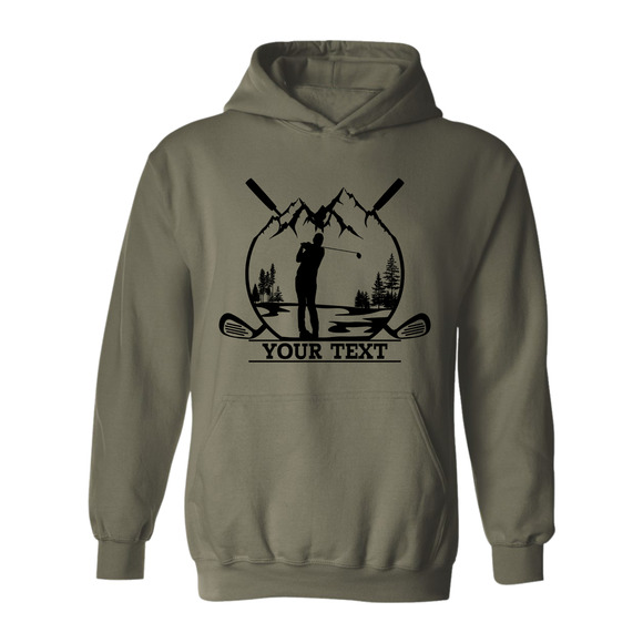 Golf Hoodie Personalized Golfer in Nature Name Sweatshirt - Picture 8 of 9